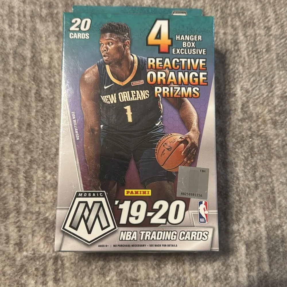 NIB 2019 2020 NBA Basketball Trading Cards Hanger Box Mosaic Panini Orange Prizm - Picture 2 of 7